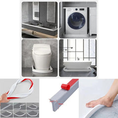 1PC 1-3M Bathroom Water Stopper Silicone Retaining Strip Water Shower Dam Flood Barrier Dry And Wet Separation Blocker - NTKSTORE