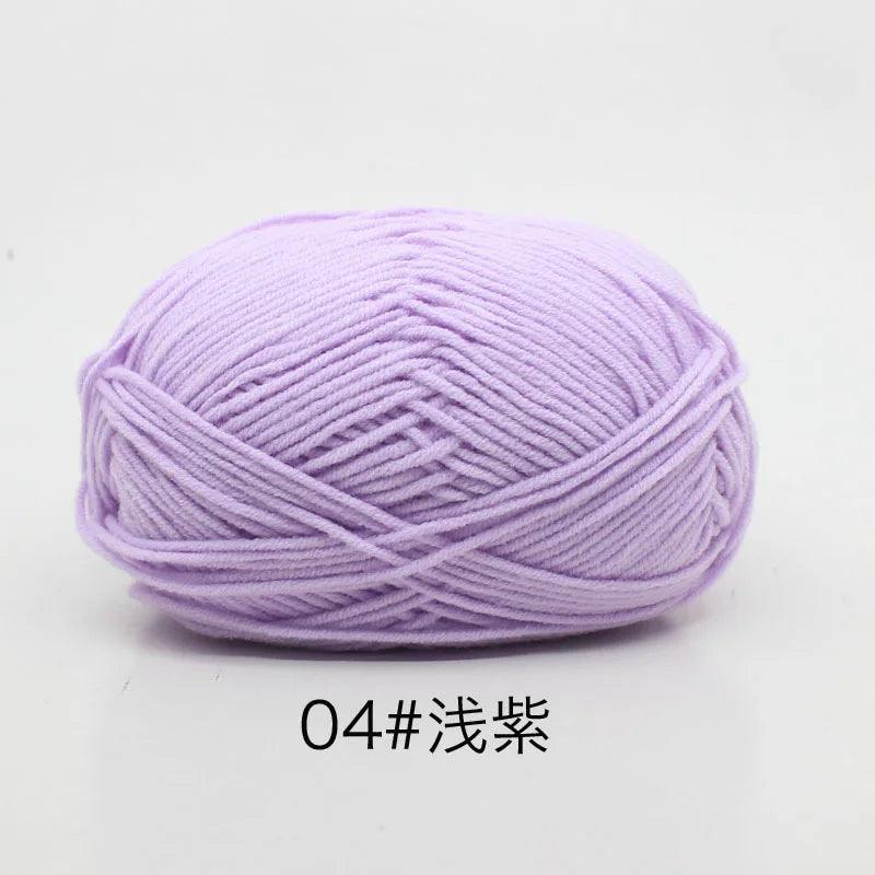 40-50g/Set 4ply Milk Cotton Knitting Yarn Needlework Dyed Lanas For Crochet Craft Sweater Hat Dolls At Low Price - NTKSTORE