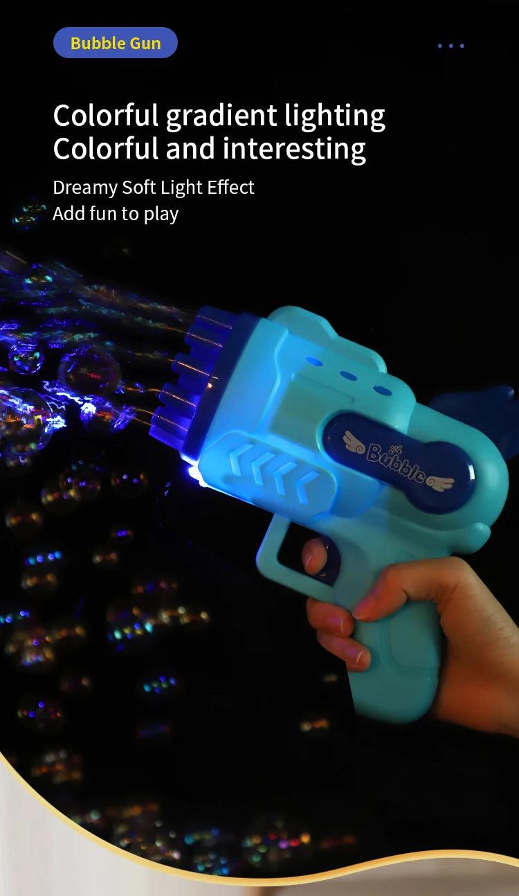 Light-Up Bubble Gun - 29-Hole Gatling Blaster for Boys & Girls 6-14 Years Old (Battery & Bubble Liquid Not Included) - NTKSTORE