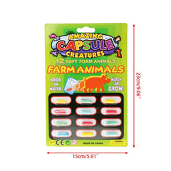 Soak in water capsules cartoon animals fun toys that grow bigger in water capsules magic children's bathing interaction playing