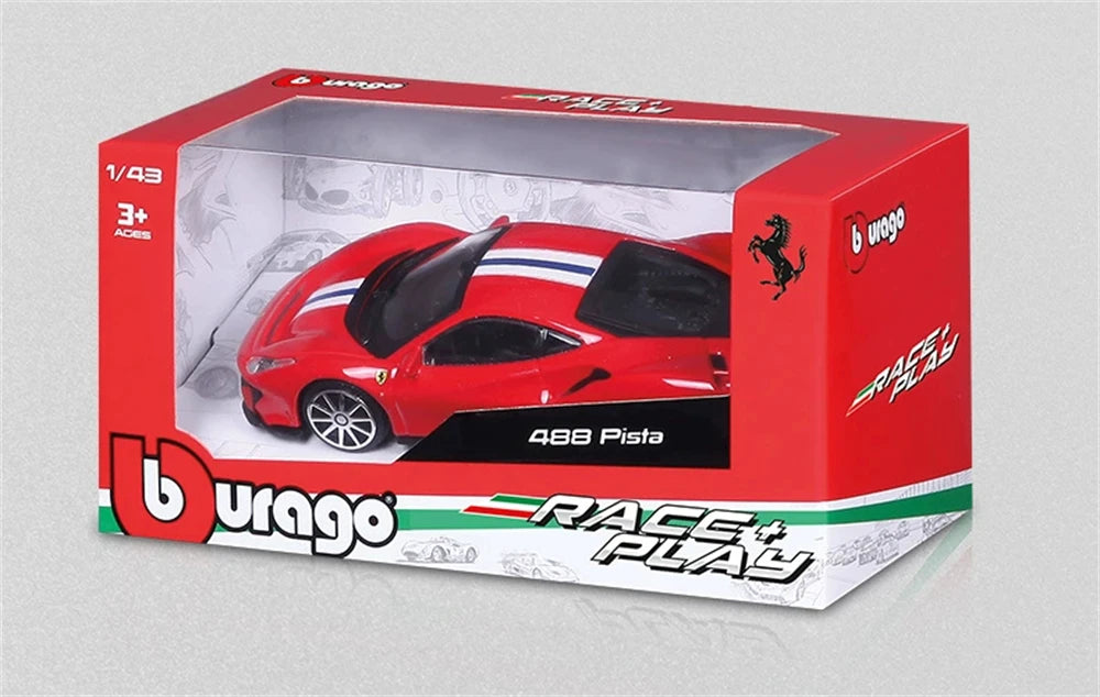 Bburago 1:43 Ferrari Collection Purosangue SP2 ROMA 250 458 488 GTB Alloy Luxury Vehicle Diecast Cars Model Toy Collection