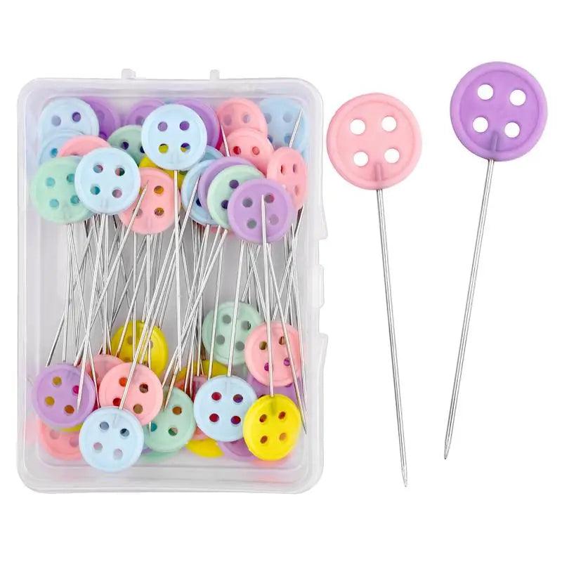 New Dressmaking Pins Embroidery Patchwork Tools Fixed Pin Button Pin Patchwork Pin For Sewing Positioning And DIY 50pcs/100pcs - NTKSTORE