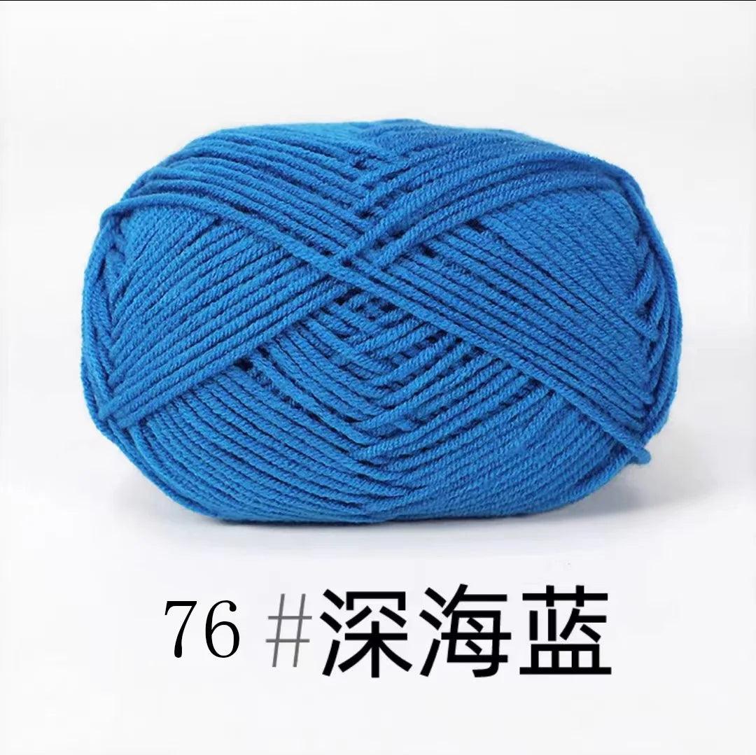 40-50g/Set 4ply Milk Cotton Knitting Yarn Needlework Dyed Lanas For Crochet Craft Sweater Hat Dolls At Low Price - NTKSTORE