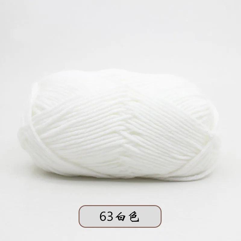 40-50g/Set 4ply Milk Cotton Knitting Yarn Needlework Dyed Lanas For Crochet Craft Sweater Hat Dolls At Low Price - NTKSTORE