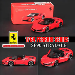 Bburago 1:64 Ferrari SF90 Stradale Replica Car Model, Scale F40 F50 458 488 Enzo Laferrari Diecast Miniature Art Kid Boy Toy - NTKSTORE