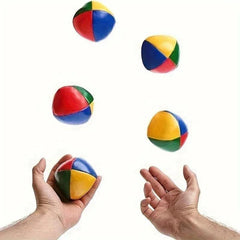 PVC juggling balls filled with leather sandbags 3/6 juggling balls set circus balls 4 panel colors children's outdoor sports toy - NTKSTORE