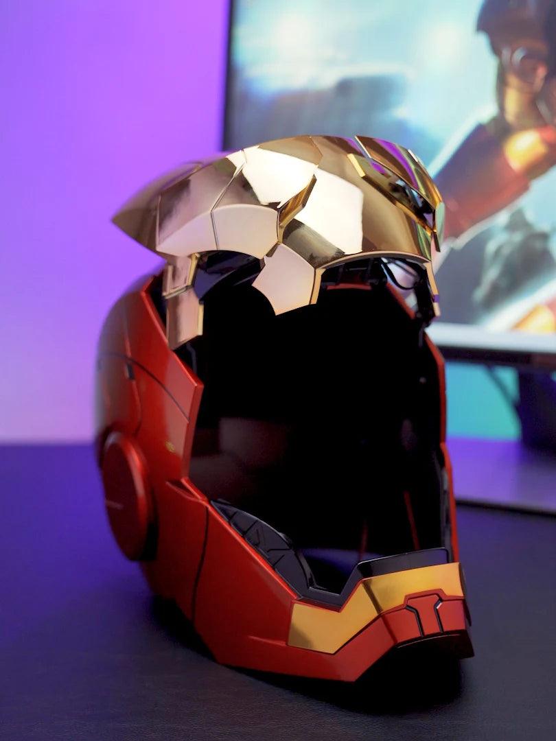 Avengers MK5 Iron Man Helmet Voice Control Helmet Electronic War Machine Open Close Jarvis Command 1:1 Cosplay IronMan Toy Gifts - NTKSTORE