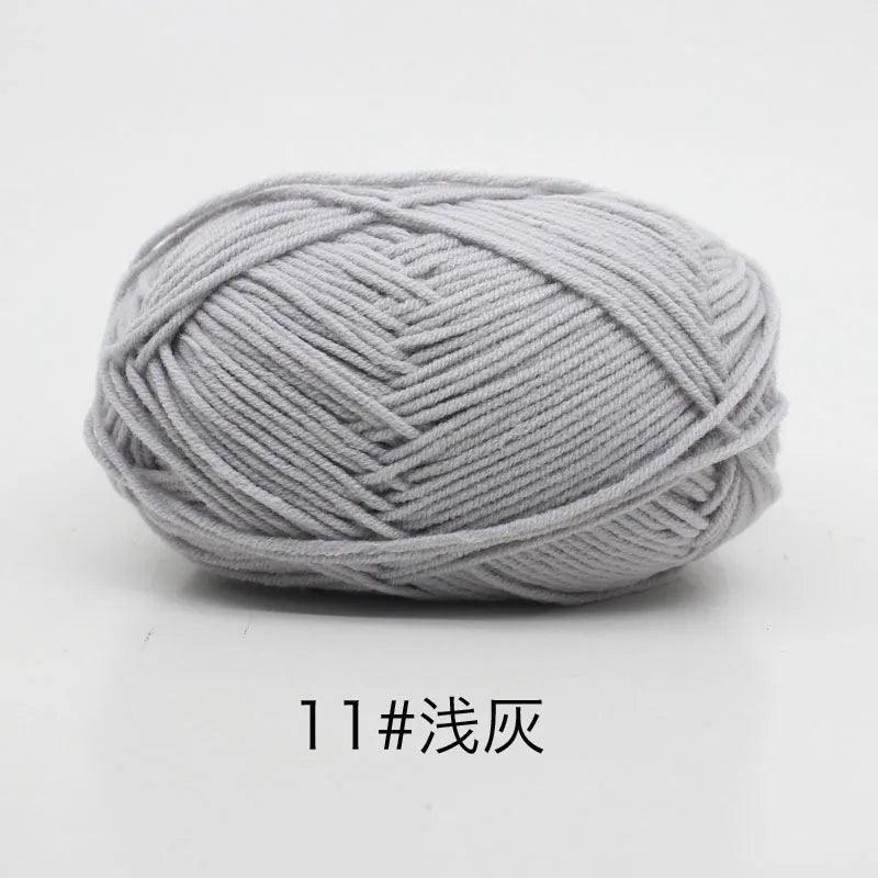 40-50g/Set 4ply Milk Cotton Knitting Yarn Needlework Dyed Lanas For Crochet Craft Sweater Hat Dolls At Low Price - NTKSTORE