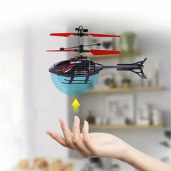 2 Channel Gesture Control Suspension Helicopter RC Remote Induction Aircraft With Charging LED Light Kids Toy for Boys - NTKSTORE