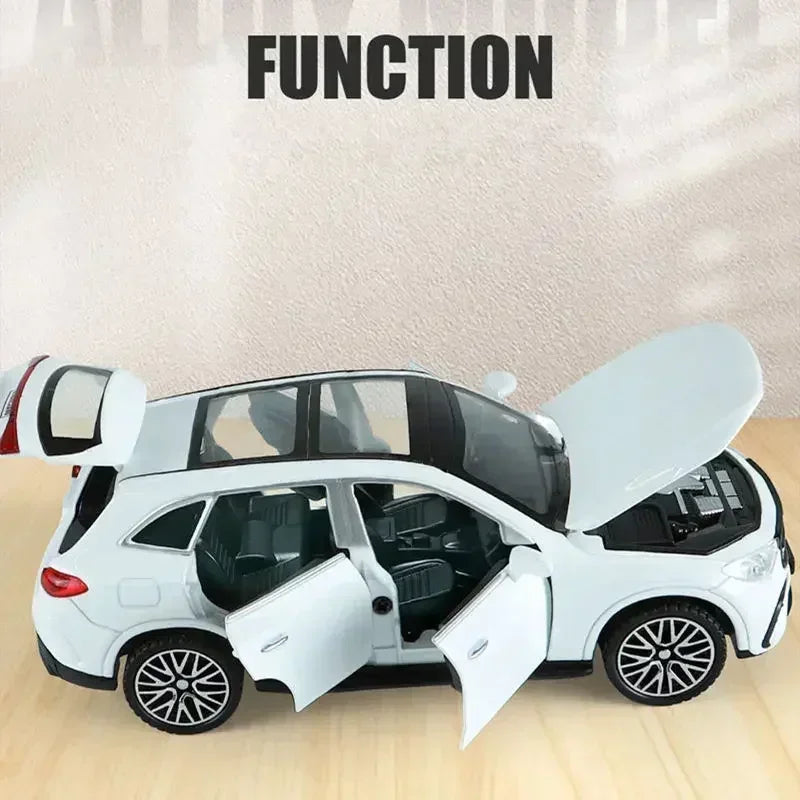 1:32 Benz GLC-400E SUV Alloy Car Model Diecast Metal Toy Vehicle Car Model Simulation Sound and Light Collection Childrens Gift