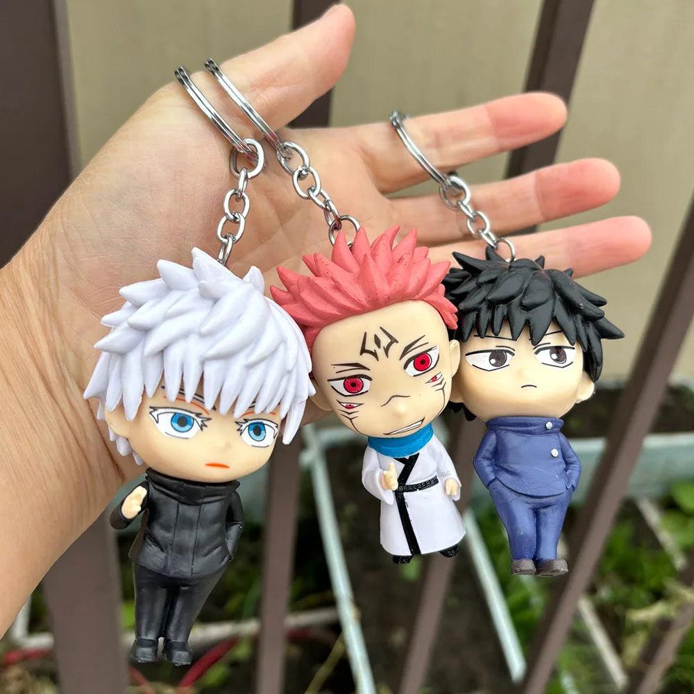 Jujutsu Kaisen Anime Figure Keychain Satoru Gojo Kugisaki Nobara Doll Bag Pendant Yuji PVC Collectible Car Keyring Decoration - NTKSTORE