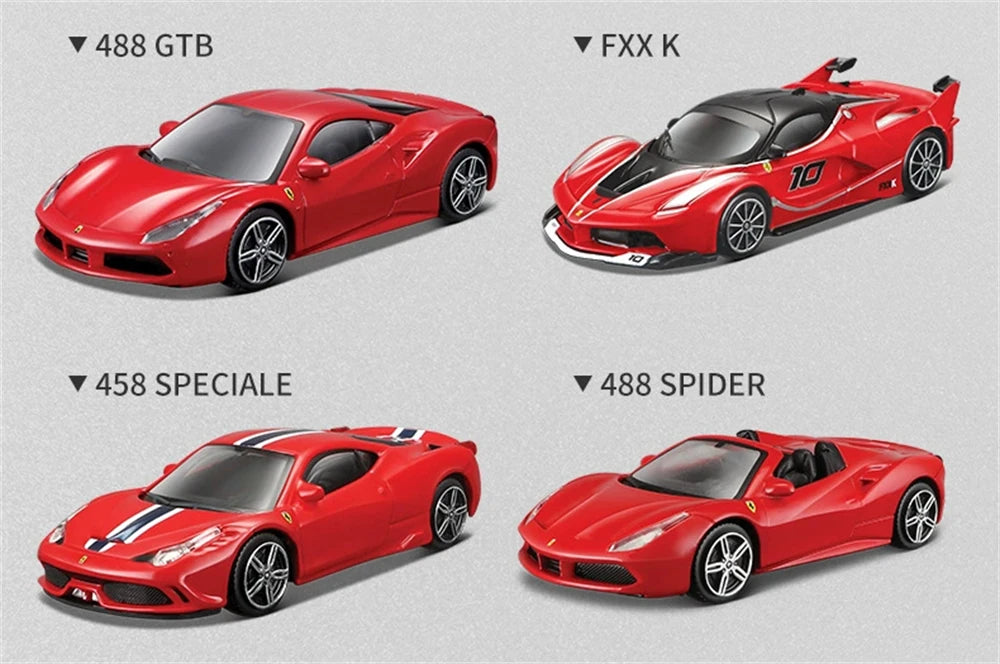 Bburago 1:43 Ferrari Collection Purosangue SP2 ROMA 250 458 488 GTB Alloy Luxury Vehicle Diecast Cars Model Toy Collection