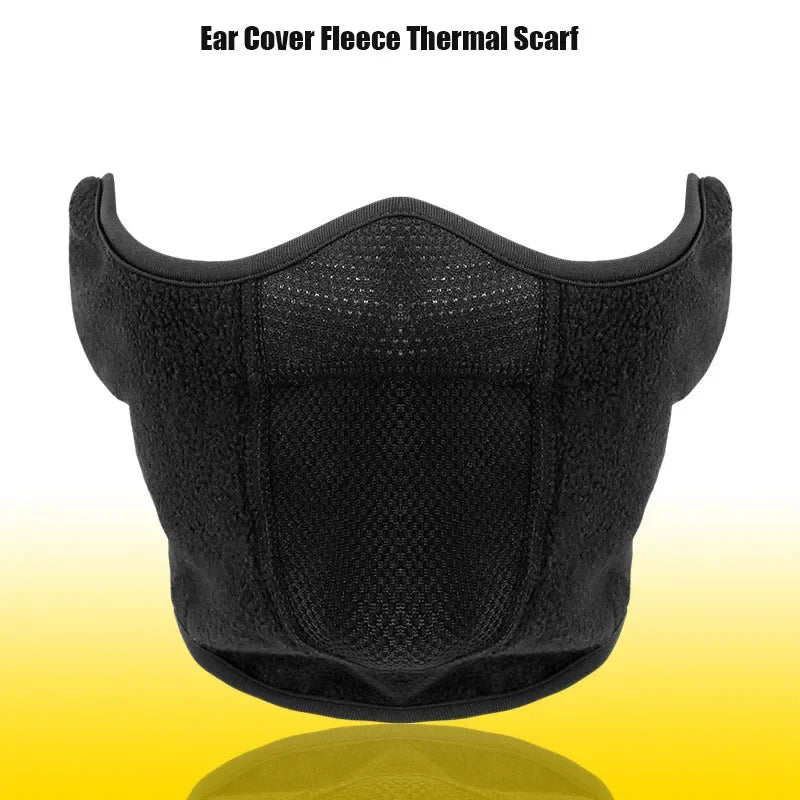 Cold Weather Neck Warmer Ear Cover Fleece Thermal Scarf Mask Face Bandana Skiing Cycling Sport Snowboard Hiking Men Women Winter - NTKSTORE