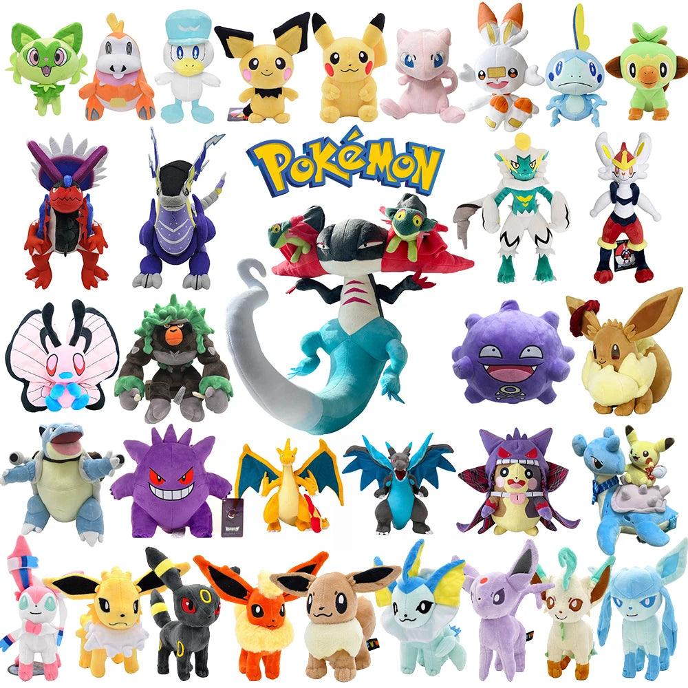 70 Styles Pokemon Plush Toy Dragapult Gengar Pikachu Eevee Evolution Scorbunny Cinderace Doll Morpeko Christmas Gift for Kids - NTKSTORE