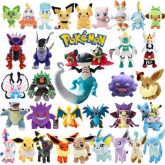 70 Styles Pokemon Plush Toy Dragapult Gengar Pikachu Eevee Evolution Scorbunny Cinderace Doll Morpeko Christmas Gift for Kids - NTKSTORE