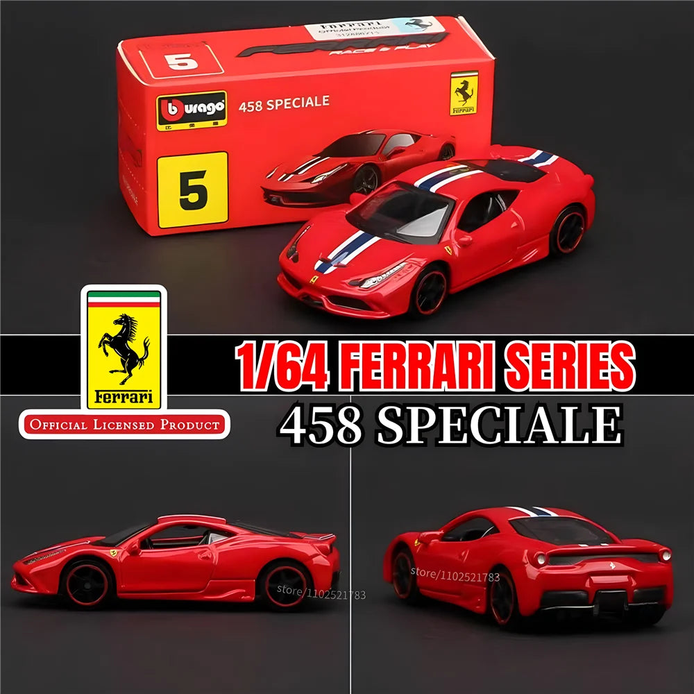 Bburago 1:64 Ferrari SF90 Stradale Replica Car Model, Scale F40 F50 458 488 Enzo Laferrari Diecast Miniature Art Kid Boy Toy - NTKSTORE