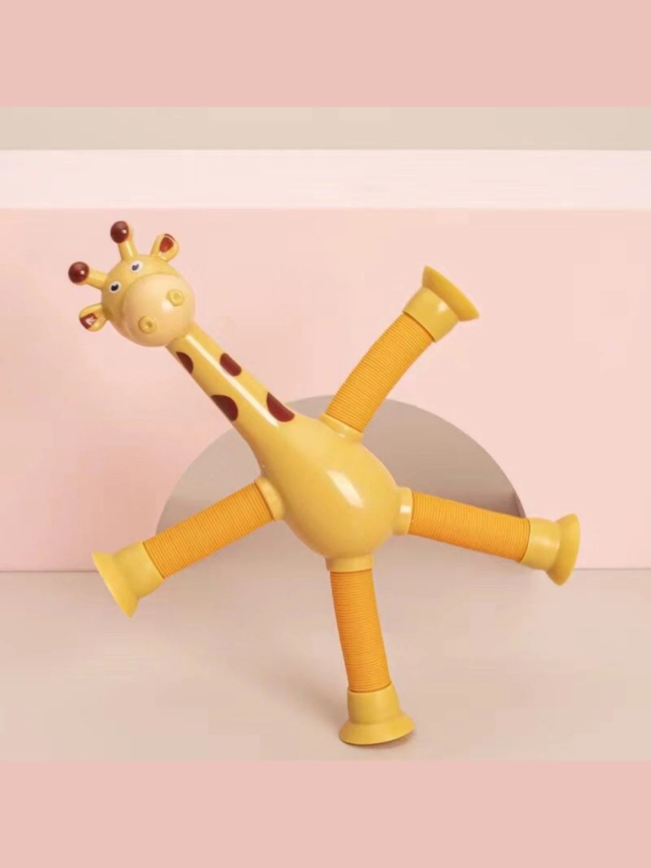 Suction cup giraffe telescopic and ever-changing luminous toy children's cartoon creative educational toy stretch telescopic