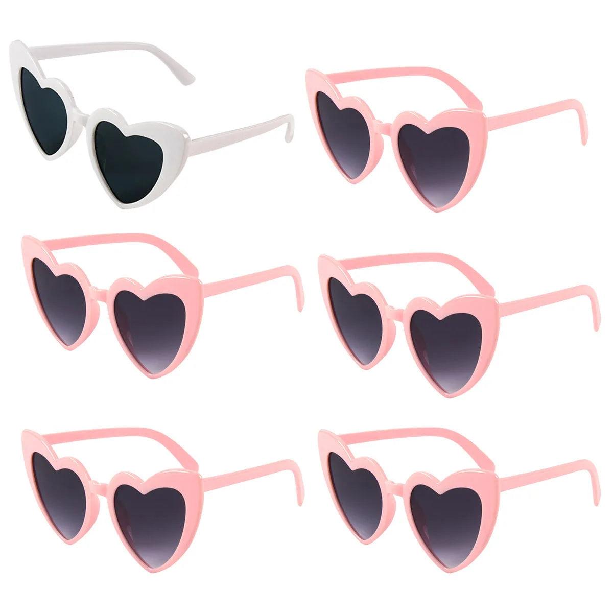 Heart Shaped Sunglasses for Women Retro Cat Eye Sunglasses Wedding Engagement Decoration Shopping Traveling Party Accessories - NTKSTORE