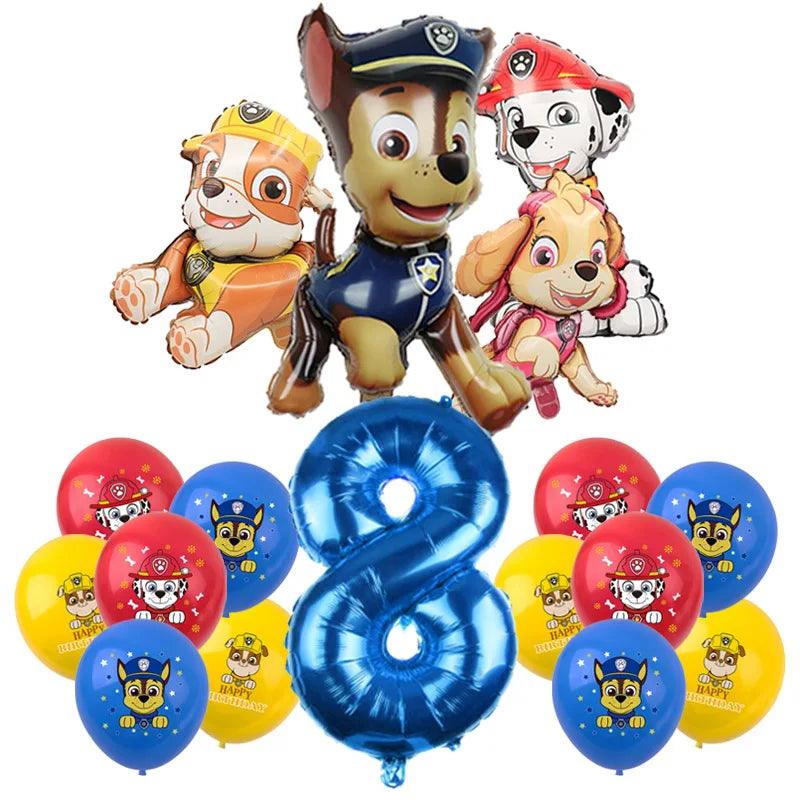 PAW Patrol Birthday Party Decorations Latex Aluminum Foil Balloons Disposable Tableware Kids Event Supplies Chase Marshall Skye - NTKSTORE