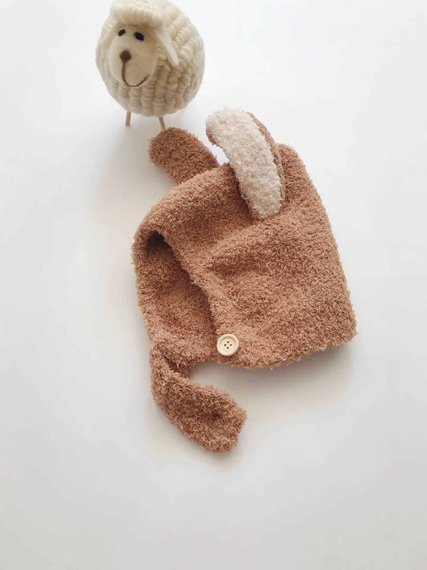Cute Baby Winter Hat Fleece Warm Bonnets Rabbit Ear Hats for Kids Infant Babies Accessories Newborn Photography Props Boys Girls - NTKSTORE