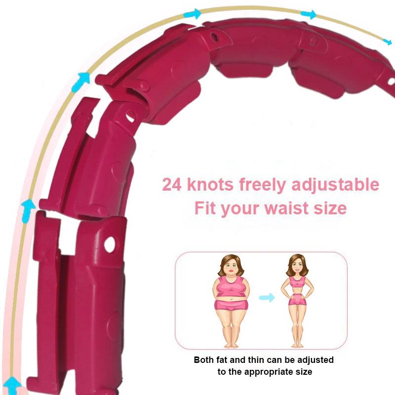 32/20/24/28 Section Adjustable Sport Hoops Abdominal Waist Exercise Detachable Hoola Massage Fitness Hoop Training Weight Loss - NTKSTORE