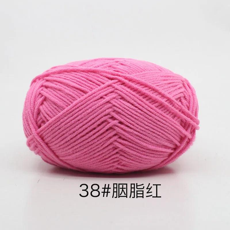 40-50g/Set 4ply Milk Cotton Knitting Yarn Needlework Dyed Lanas For Crochet Craft Sweater Hat Dolls At Low Price - NTKSTORE