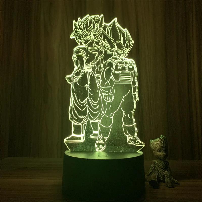 Anime Goku Vegeta Dragon Ball Z Super Saiyan 3D Lamp LED Night Light Goku Jiren Broly Table Lamp Gift 7 Colors - NTKSTORE