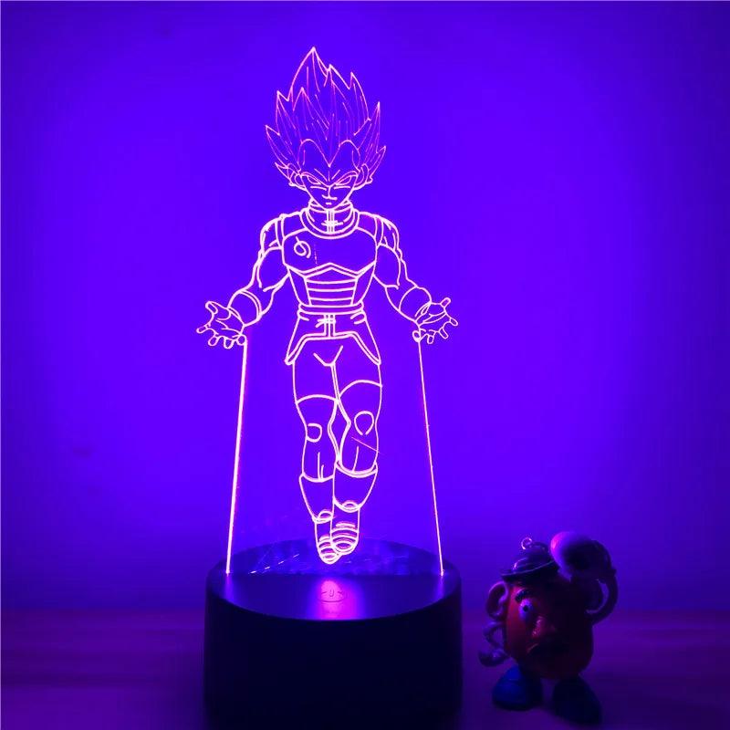 Anime Goku Vegeta Dragon Ball Z Super Saiyan 3D Lamp LED Night Light Goku Jiren Broly Table Lamp Gift 7 Colors - NTKSTORE