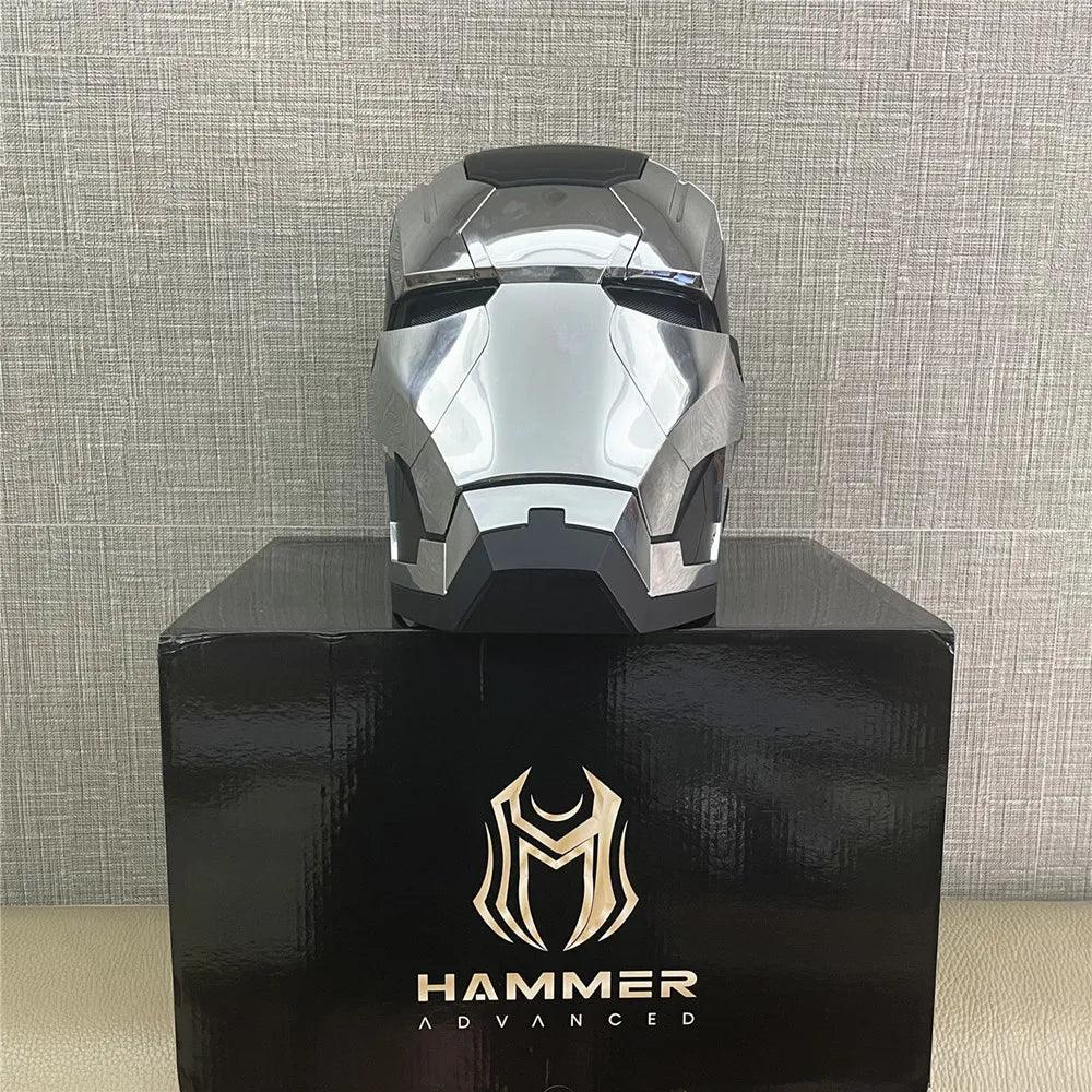 Avengers MK5 Iron Man Helmet Voice Control Helmet Electronic War Machine Open Close Jarvis Command 1:1 Cosplay IronMan Toy Gifts - NTKSTORE