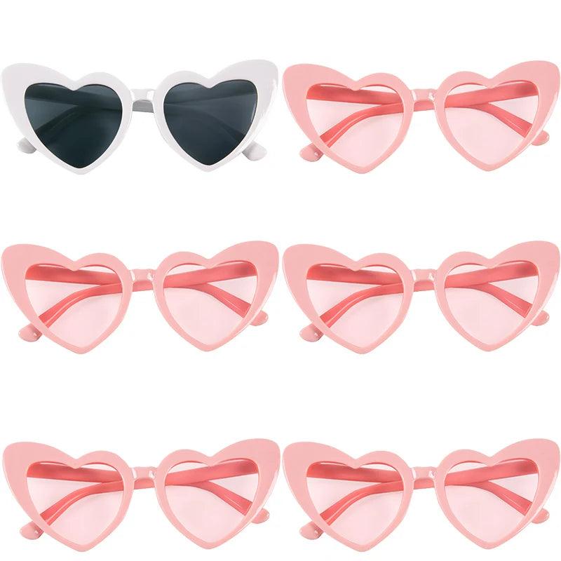 Heart Shaped Sunglasses for Women Retro Cat Eye Sunglasses Wedding Engagement Decoration Shopping Traveling Party Accessories - NTKSTORE