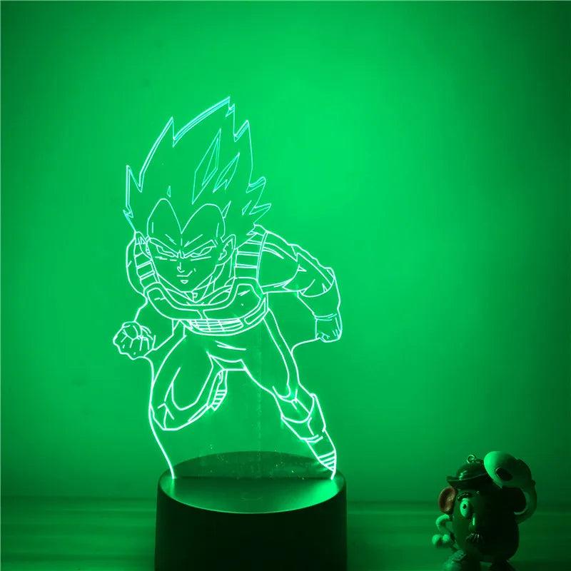 Anime Goku Vegeta Dragon Ball Z Super Saiyan 3D Lamp LED Night Light Goku Jiren Broly Table Lamp Gift 7 Colors - NTKSTORE