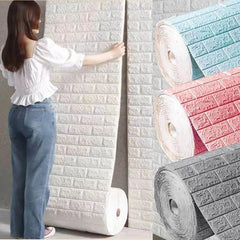 70cm*100cm 3D Brick Pattern Wall Panels Wallpaper DIY Waterproof for Living Room Bedroom Kitchen Background Wall stickers Decor - NTKSTORE