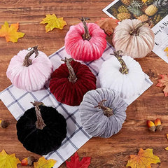 Fall Artificial Pumpkins Velvet Foam Pumpkin Thanksgiving Halloween Decoration Autumn Table Centerpiece Decorative Ornaments - NTKSTORE