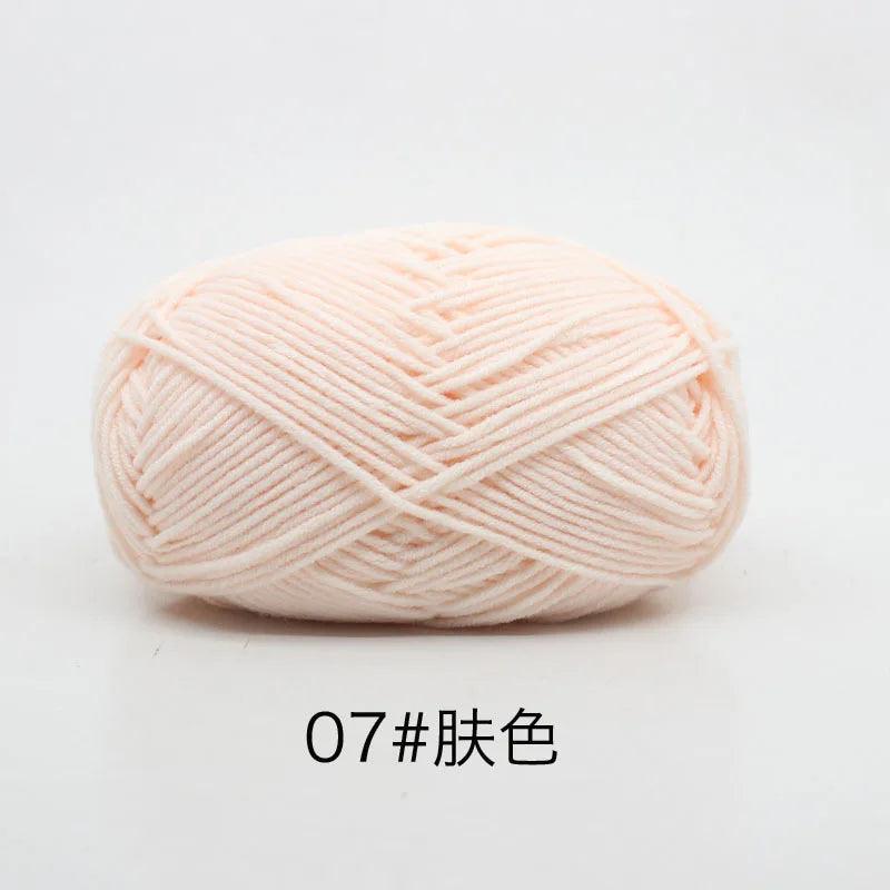 40-50g/Set 4ply Milk Cotton Knitting Yarn Needlework Dyed Lanas For Crochet Craft Sweater Hat Dolls At Low Price - NTKSTORE