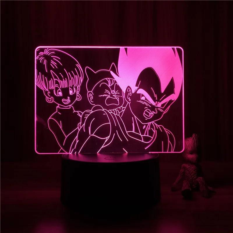 Anime Goku Vegeta Dragon Ball Z Super Saiyan 3D Lamp LED Night Light Goku Jiren Broly Table Lamp Gift 7 Colors - NTKSTORE