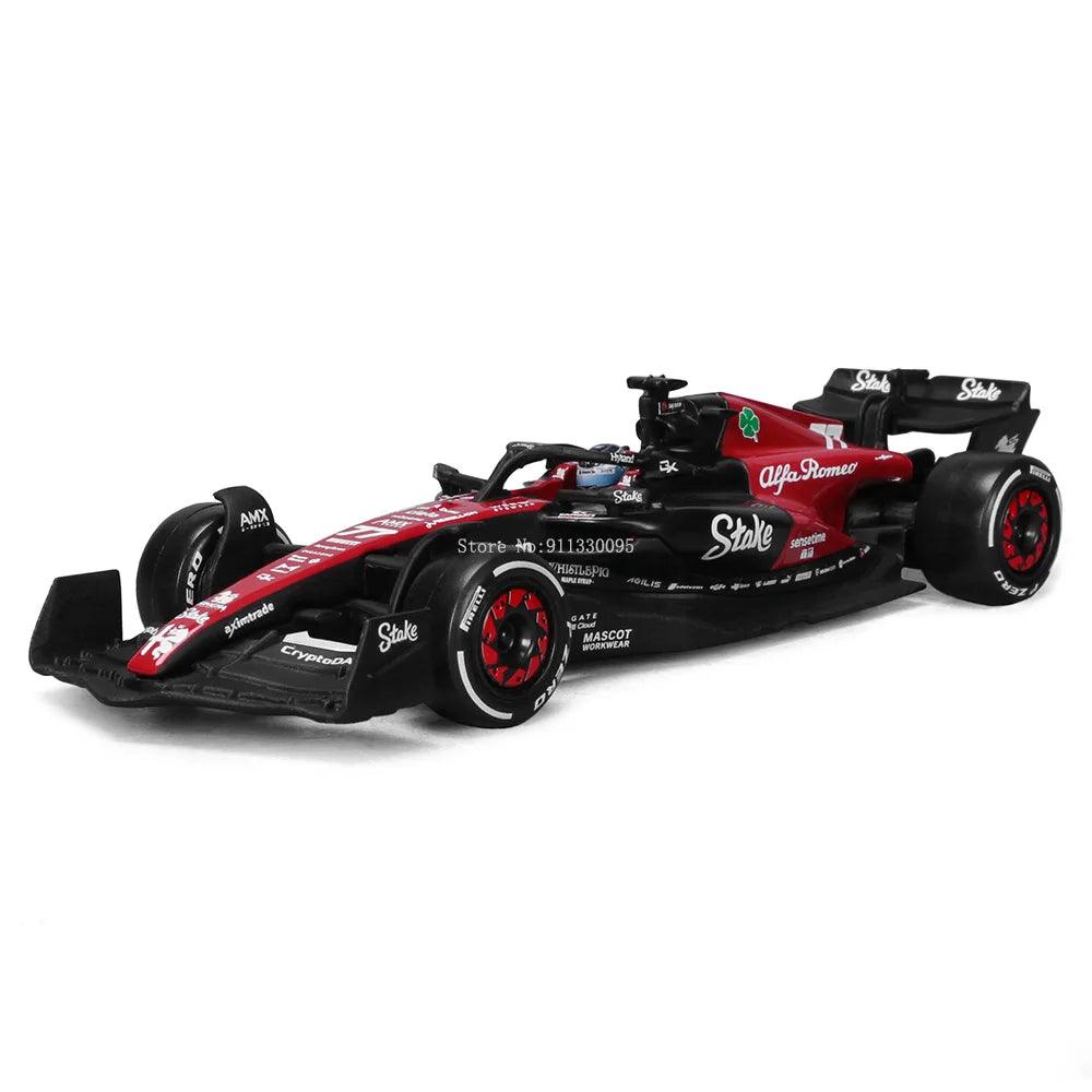 Bburago 1:43 F1 2023 24# Zhou Guanyu Alfa Romeo F1 Team Stake C43 77# Valtteri Bottas Alloy Car Die Cast Car Model Competition - NTKSTORE