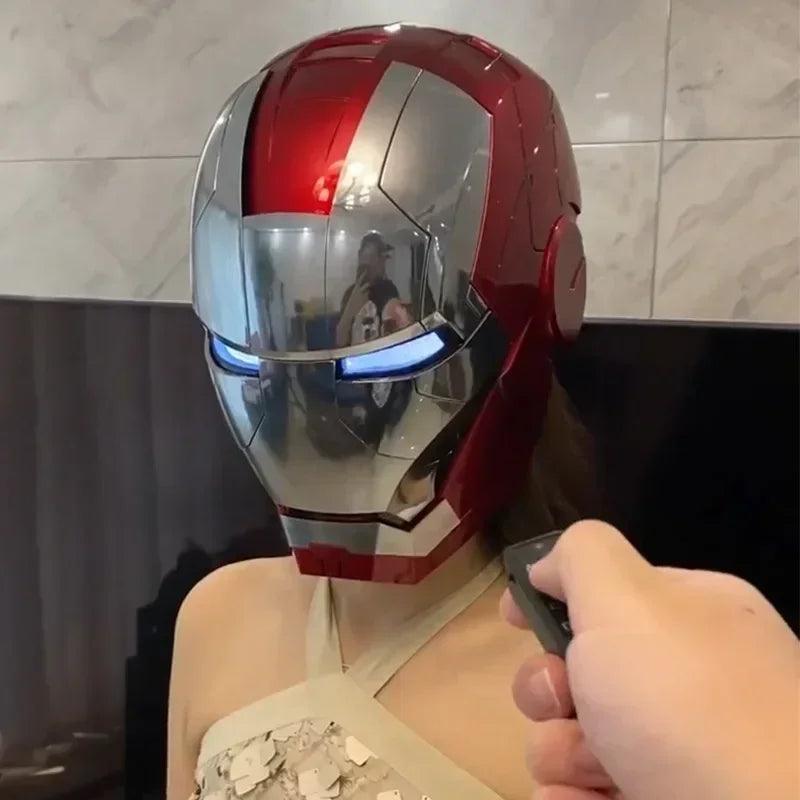 Iron Man Mk5 Helmet War 1:1 Machine Avengers Cosplay Electric Open Close Chinese English Voice Remote Control Birthday Toy Gifts - NTKSTORE