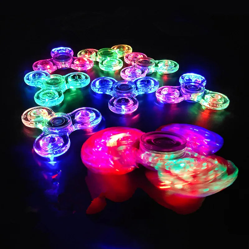 Luminous LED light Fidget Spinner Hand Top Spinner glows in the dark toys office stress relieving toys adults and children toy - NTKSTORE