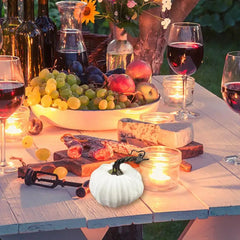 Fall Artificial Pumpkins Velvet Foam Pumpkin Thanksgiving Halloween Decoration Autumn Table Centerpiece Decorative Ornaments - NTKSTORE