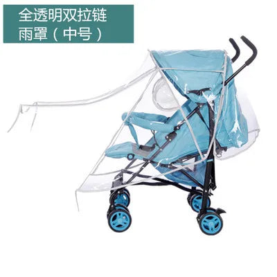 Baby Stroller Rain Cover Rain Cover Raincoat Windshield Cover Perambulator Winter Canopy - NTKSTORE