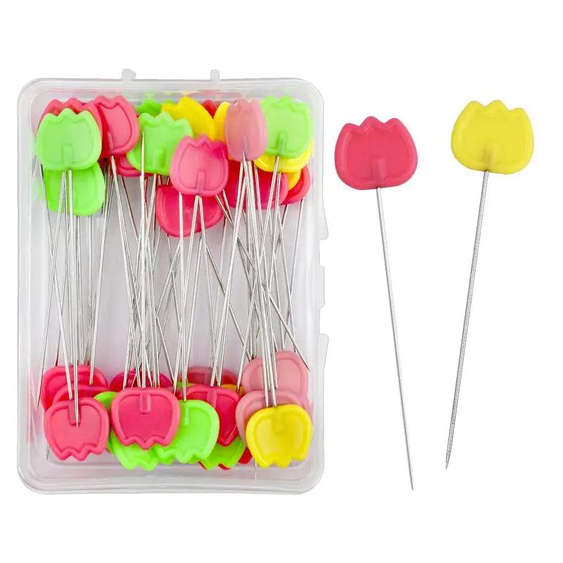 New Dressmaking Pins Embroidery Patchwork Tools Fixed Pin Button Pin Patchwork Pin For Sewing Positioning And DIY 50pcs/100pcs - NTKSTORE