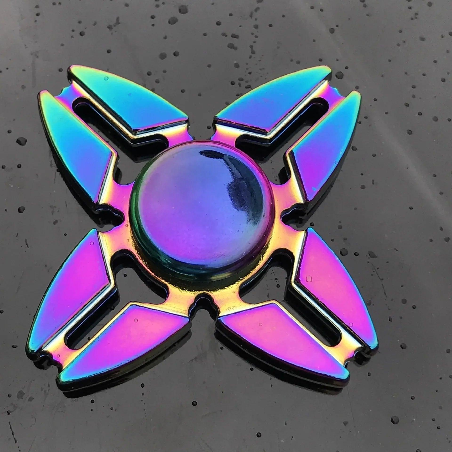 Metal Rainbow Fidget Spinner EDC Hand Spinner Anti-Anxiety Toy for Spinners Focus Relief Stress ADHD Finger Spinner Kids Toys - NTKSTORE