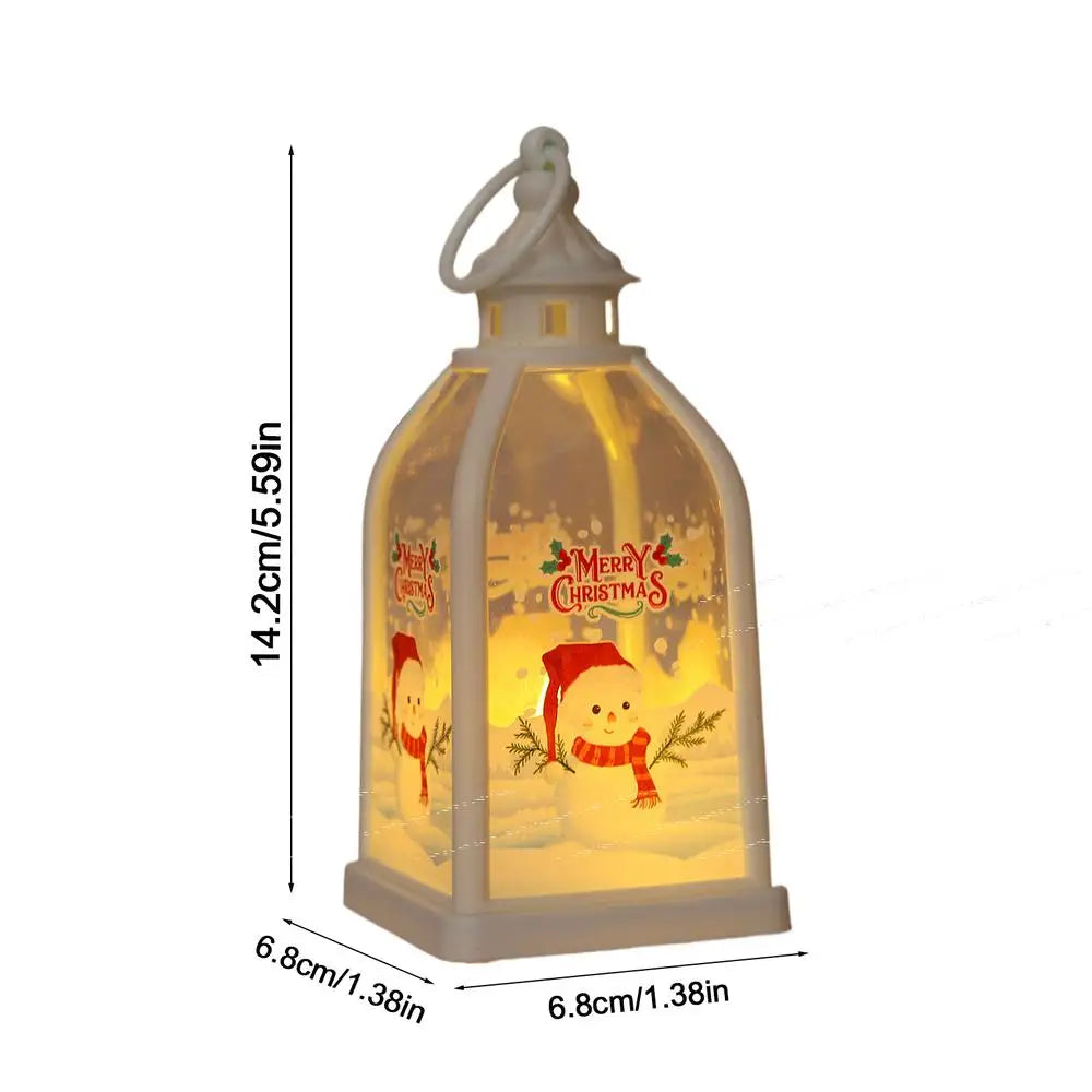 Christmas Lantern Decorative Holiday Tabletop Christmas Decoration Battery Operated LED Candle Light For Holiday Centerpieces