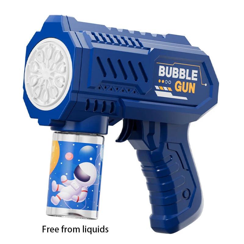 Astronaut Electric Automatic Light Bubble Machine Bubbles Gun Summer Beach Bath Outdoor Game Fantasy Toys for Children Kids Gift - NTKSTORE