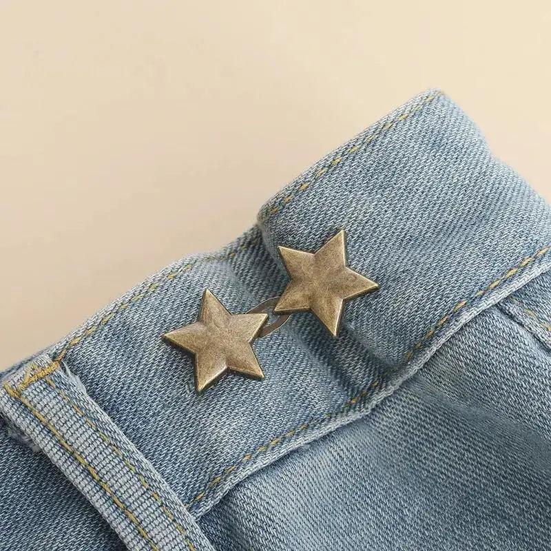 1Pcs Adjustable Clips for Pants Fastener Pants Pin Retractable Button Loose Button for Waist for Jeans Perfect Fit Reduce Waist - NTKSTORE