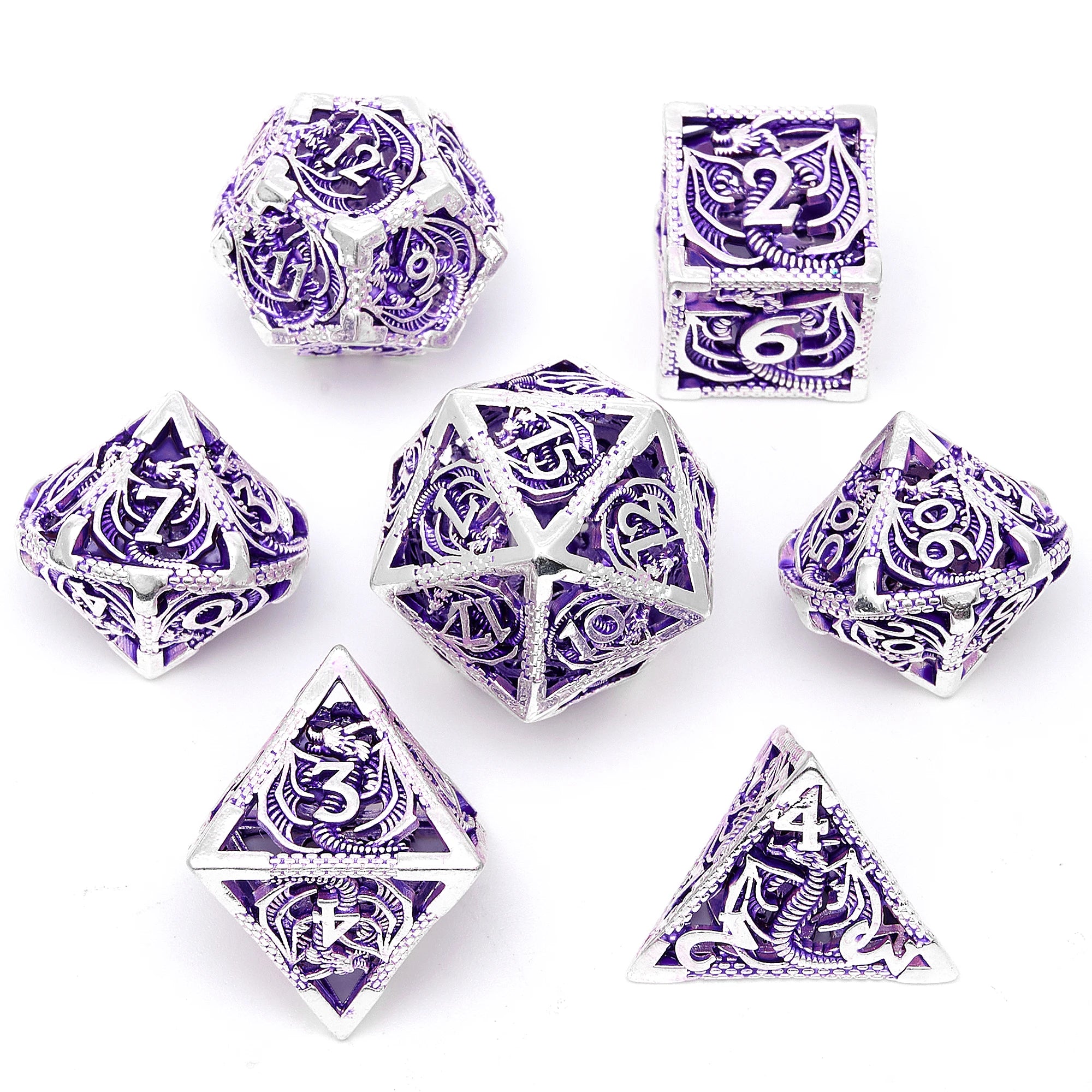 7-piece Semi Sharp DND Dice Set Suitable for Board Games, Halloween, Thanksgiving, Christmas, Gifts, Parties, and Collections - NTKSTORE