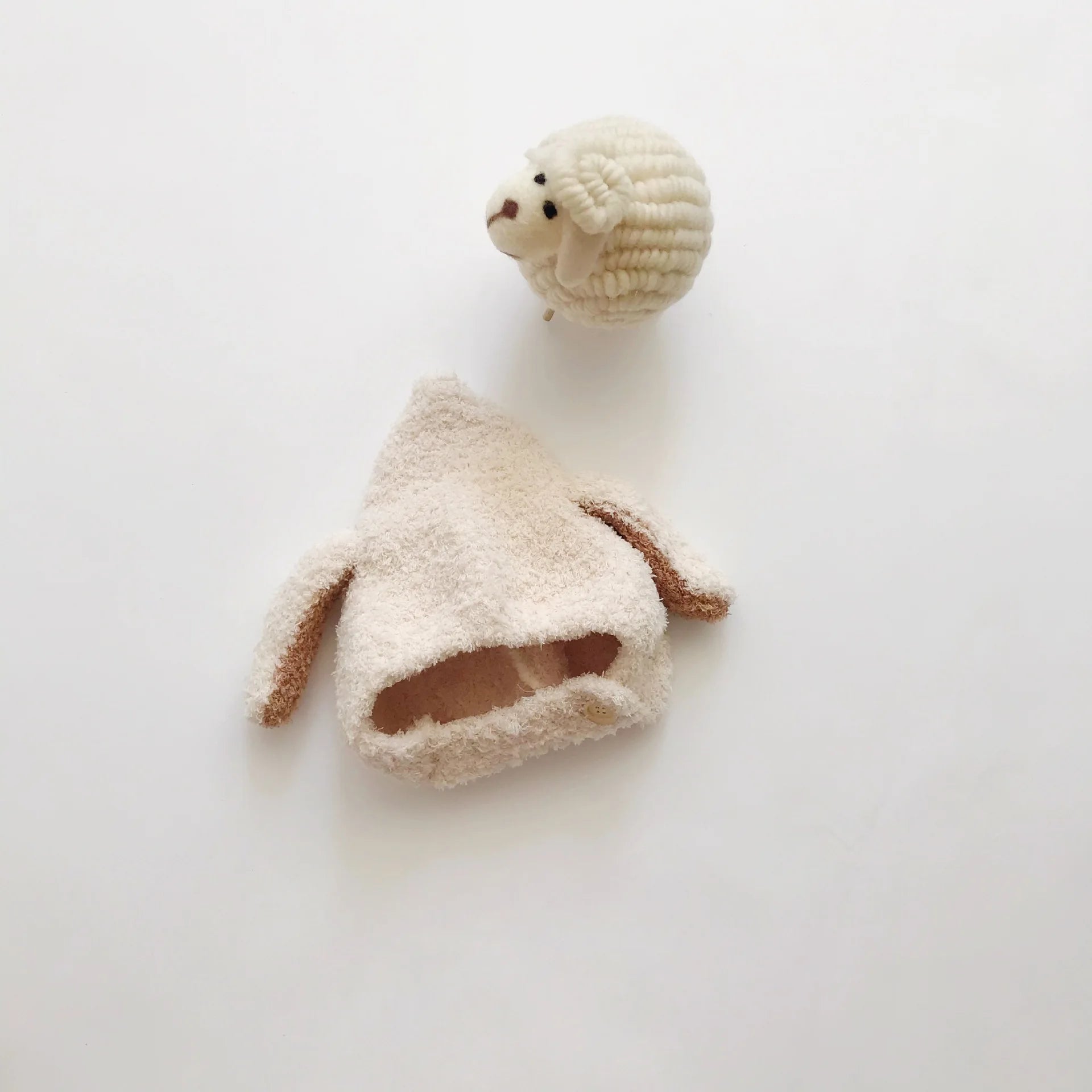 Cute Baby Winter Hat Fleece Warm Bonnets Rabbit Ear Hats for Kids Infant Babies Accessories Newborn Photography Props Boys Girls - NTKSTORE