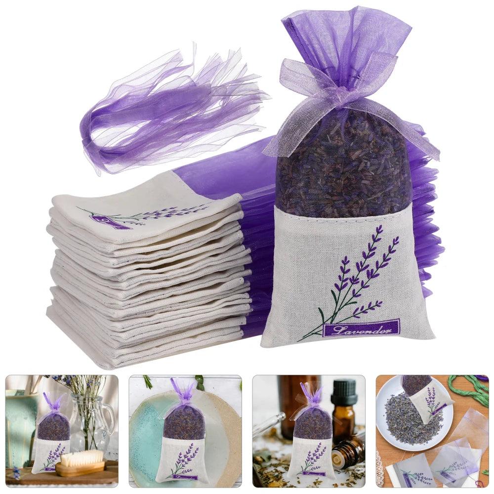 30pcs Empty Sachets Bag Flower Printing Lavender Fragrance Sachet Bags for Dry Flowers Storage Fragrance Lavender Sachet Bag - NTKSTORE