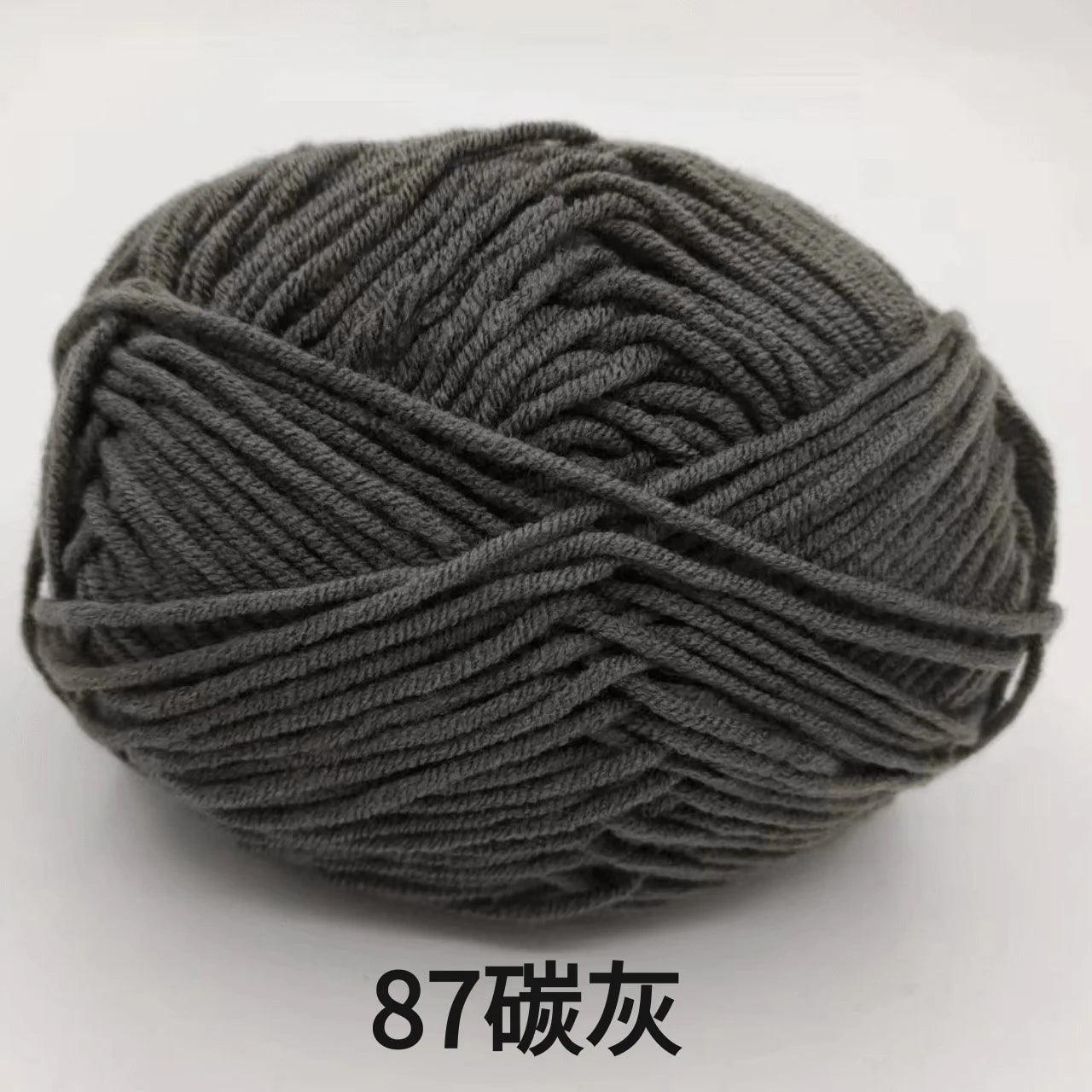 40-50g/Set 4ply Milk Cotton Knitting Yarn Needlework Dyed Lanas For Crochet Craft Sweater Hat Dolls At Low Price - NTKSTORE