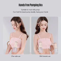 Maternity Bra Hands Free Pumping Bra Adjustable Cotton Breast Pump Bra No Steel Ring Nursing Bra for Breast Pump - NTKSTORE